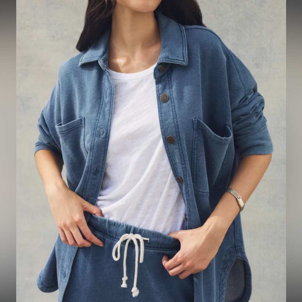 Z Supply ALL DAY KNIT DENIM JACKET size XS